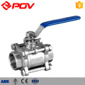 Manual operated 3pc thread 1/2 inch mini ball valve